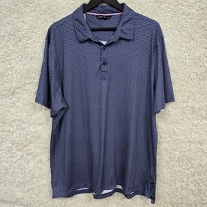 7Diamonds Polo Mens XL Geometric Print Short Sleeve Performance‎ Golf Shirt
